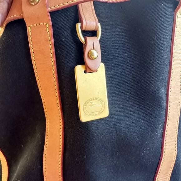 Vintage Dooney & Bourke Backpack Bucket Bag Shoulder Purse USA Black Canvas READ - Picture 14 of 15